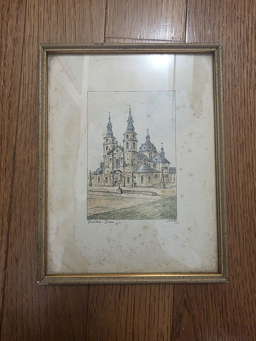 Fulda Dom Architectural Illustration ink & Watercolor Cathedral Germany Max Lang